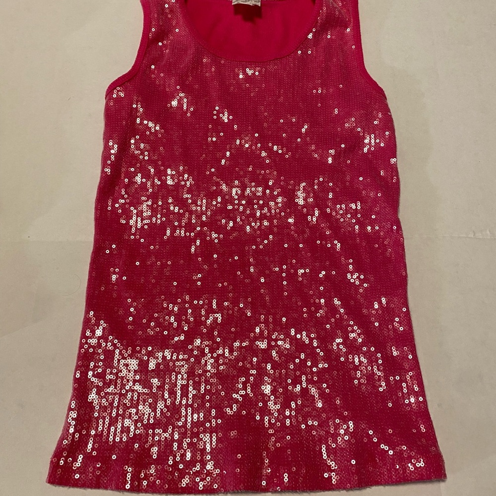 Disney Pink Sequin Kids Tank Top